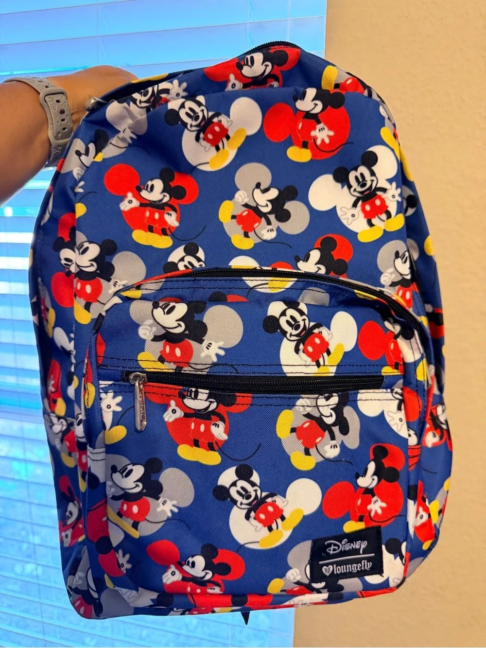 Loungefly Mickey Mouse Blue, Red & Yellow Backpack